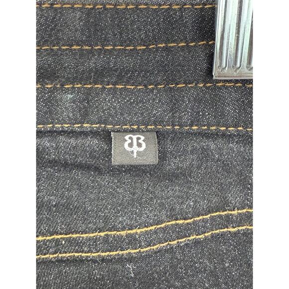Betabrand Mens 38x30 Black Dark Wash Plaid Interior Trim Drawstring Denim Jeans - Picture 6 of 10